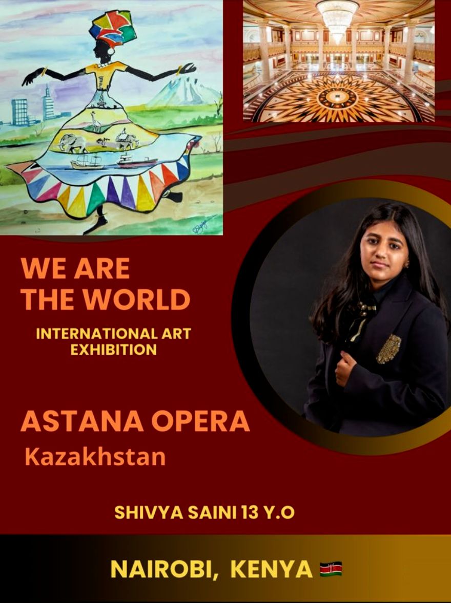International Art Exhibition poster featuring Shivya Saini